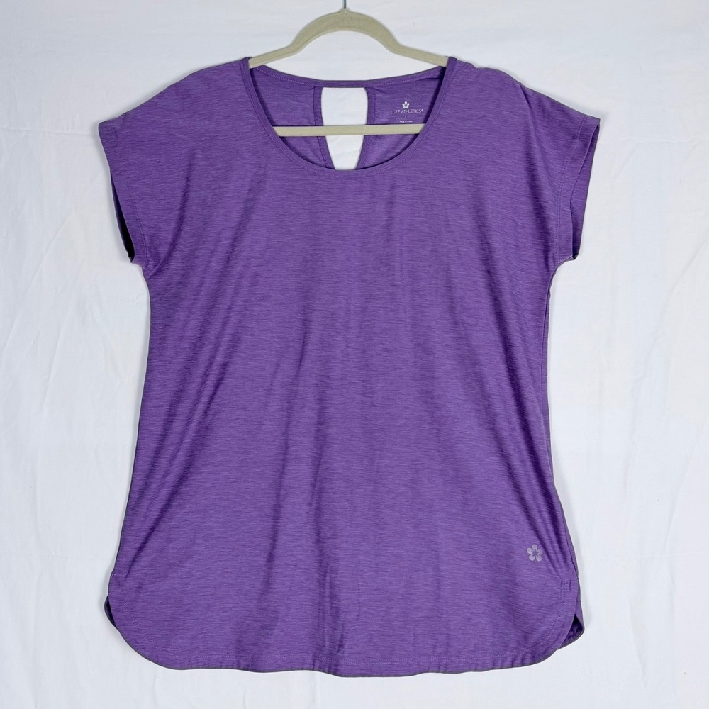 Tuff Athletics Sport Shirts Lot 2xL 1xM Blue Teal Purple Moisture Wicking Yoga - Picture 6 of 16